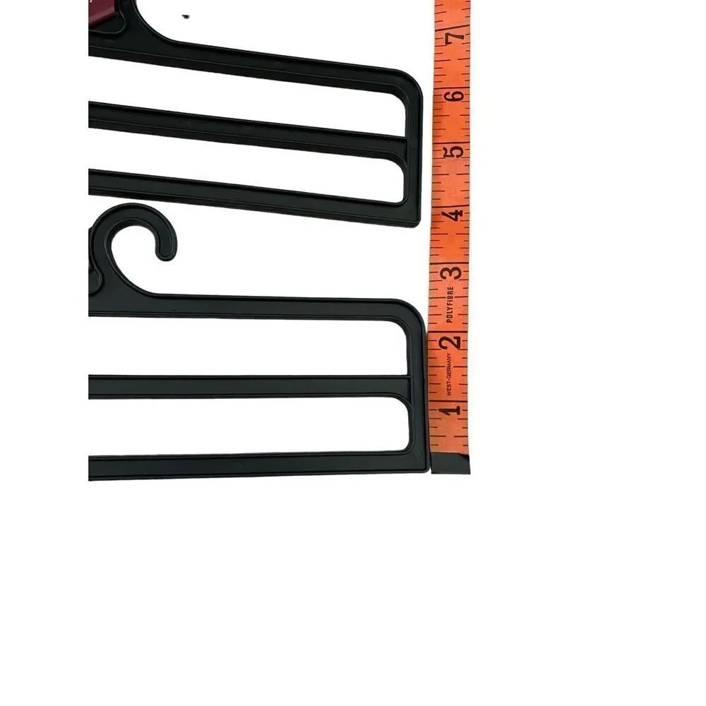 Bundle of 4 Plastic Pants Hangers Clothing Storage Organization